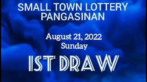 STL PANGASINAN 1ST DRAW AUGUST 9, 2022 .